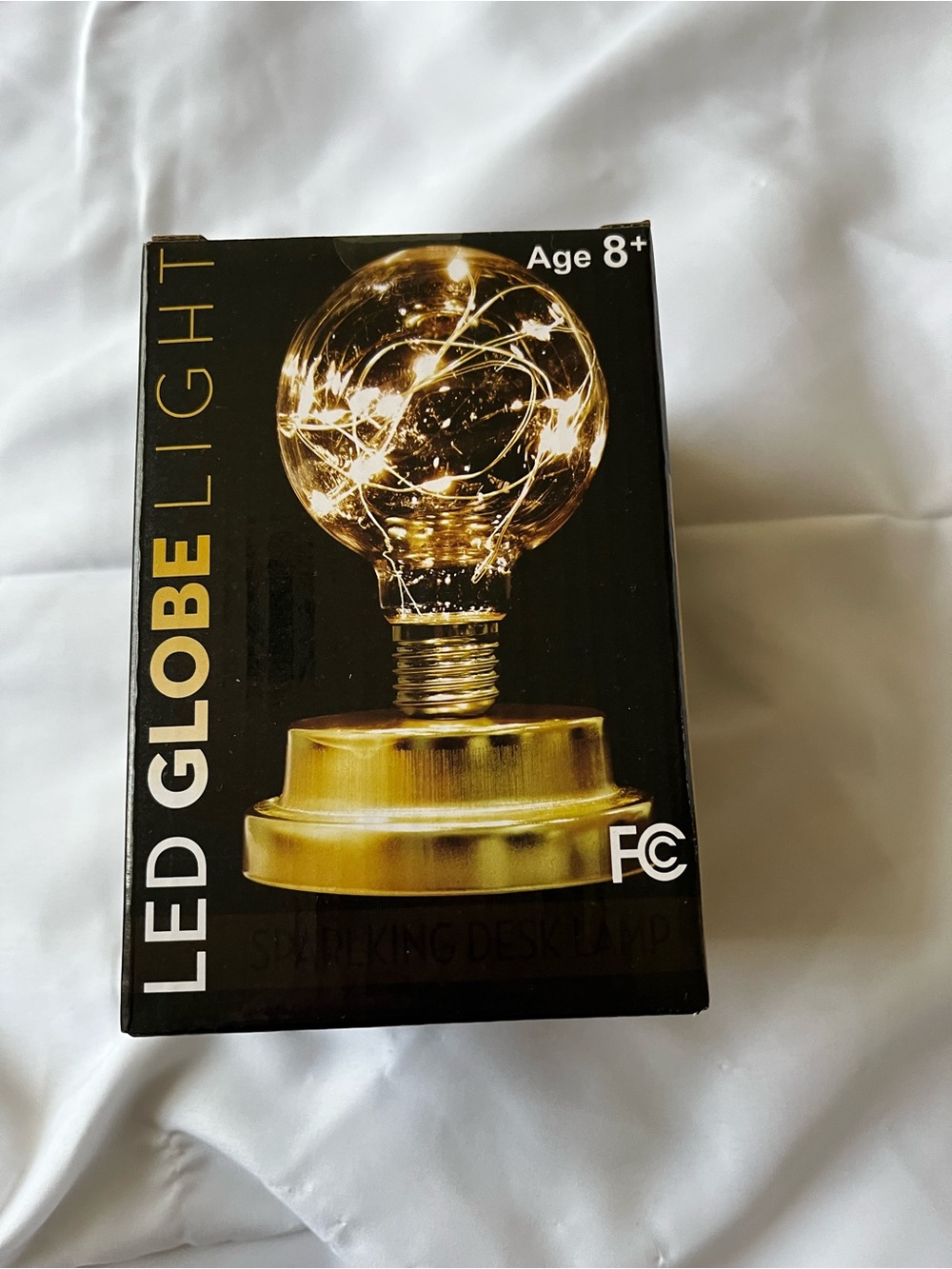 LED Globe Light - Gold Sparkling Desk Lamp
